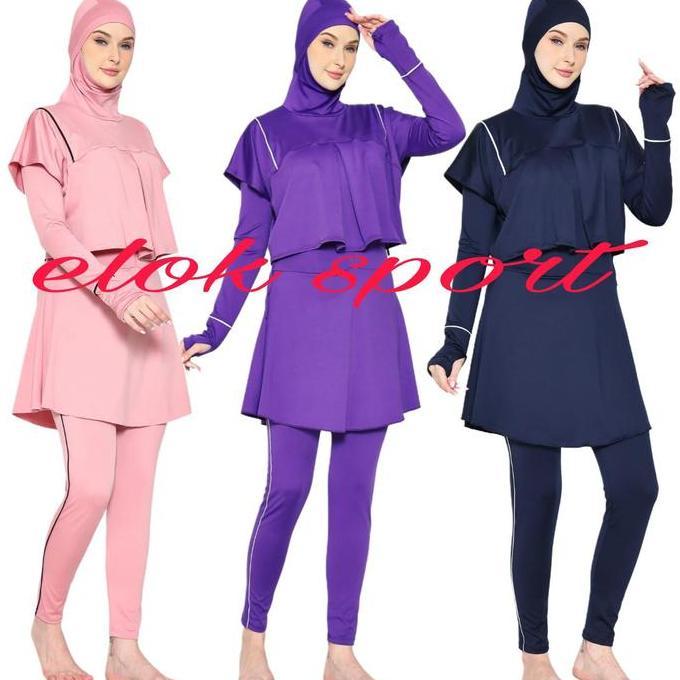 Balivis_shop - Baju renang muslimah baju renang muslim syari baju renang muslim jumbo wanita Panjang