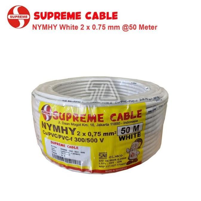 Grosir Kabel Listrik Nymhy 2X0.75 Mm 2X0,75 Supreme| Supreme Kabel Nymhy| 50M