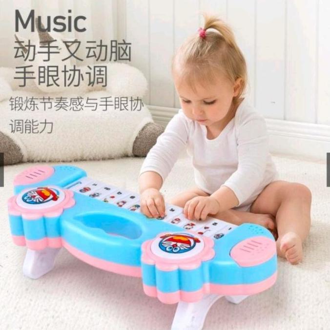Mainan Anak Keyboard Piano Doraemon Music Piano Anak Mainan Edukasi