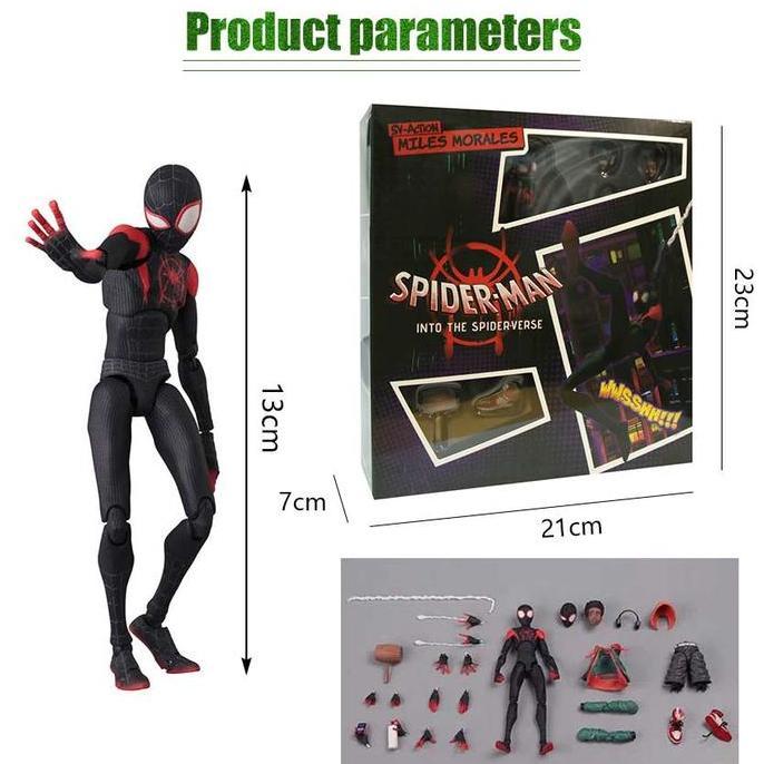 READY Figure Miles Morales Sentinel Sv Perer Parker Mafex spiderman spider