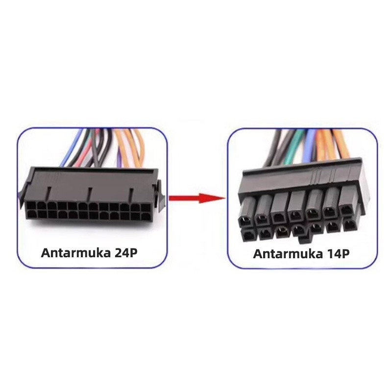 ADAPTER ATX 24 PIN TO 14 PIN converter konverter adaptor 24pin ke 14pin