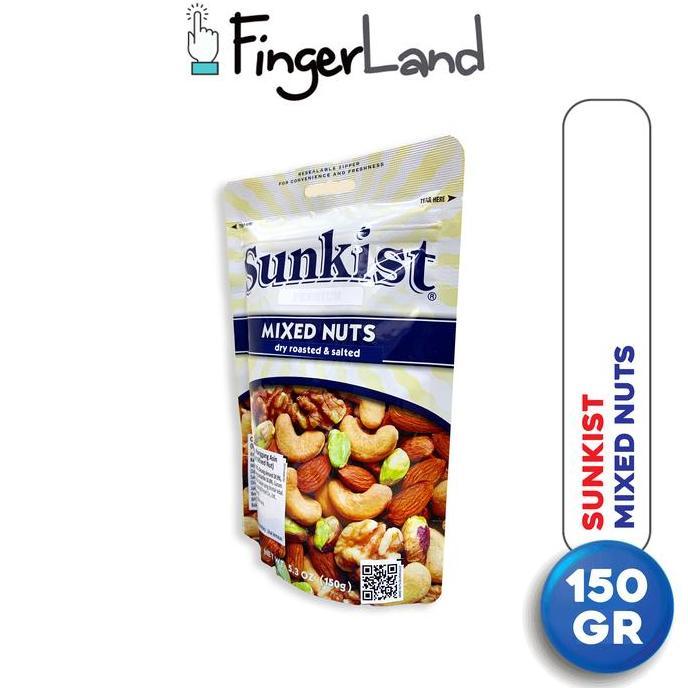 SUNKIST Dry Roasted & Light Salt Mixed Nuts 150 gram Kacang Panggang