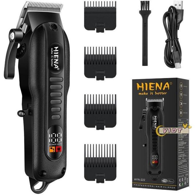 Gunting Rambut Hiena 1200Mah Baterai Kuat Pemangkas Rambut Listrik Mesin Pemotong Rambut Tukang Cuku