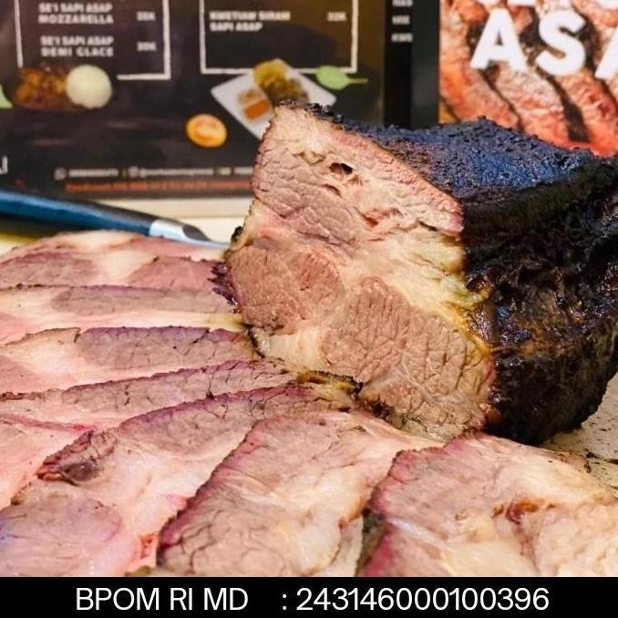 sei sapi asap brisket lengkap dengan sambal 450gram (smoked brisket)