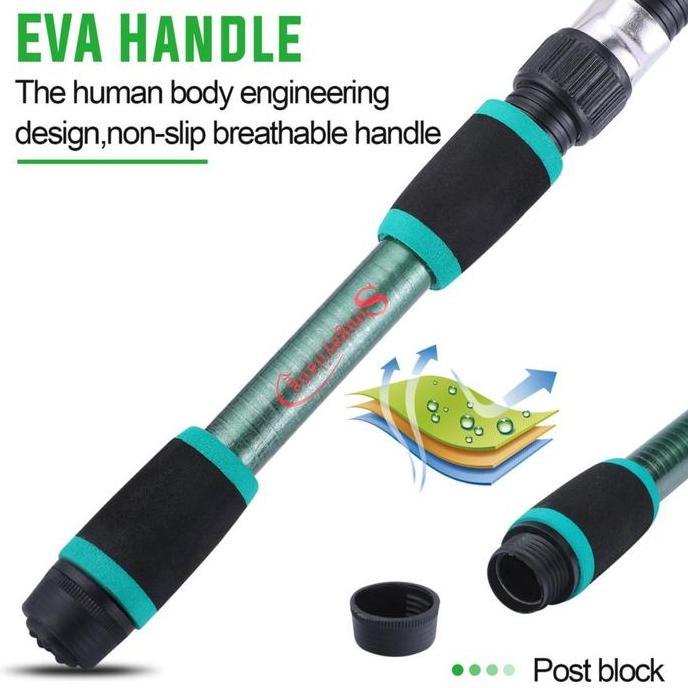 Sakanatsuri- Sougayilang [Cod] Cheap Joran Pancing Ultralight Lipat 180Cm Serat Kaca Gagang Eva 5 Wa