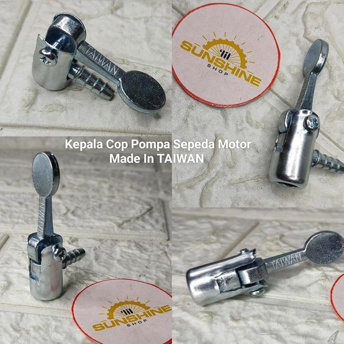 Adaptor Kepala Pompa Tire AV Schrader Pentil Motor Ban Dalam Sepeda MTB Federal BMX Model Lipat Teku