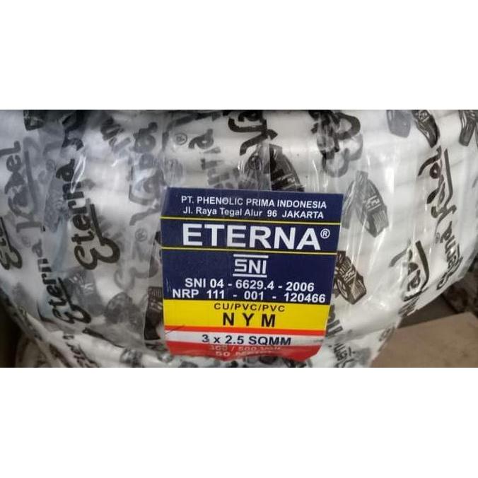 Promo Kabel Eterna Nym 3X2.5 Mm Kabel Listrik Eterna Nym 3X2.5Mm 50 M