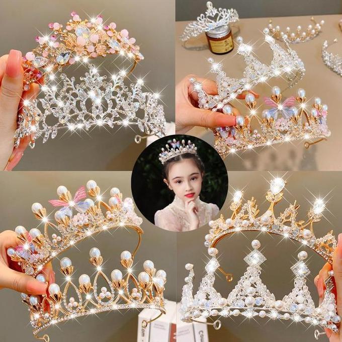 Mahkota Crown Anak Perempuan Import Princess Putri Ulang Tahun Wedding Wisuda LM