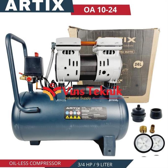 ARTIX OA1024 mesin kompresor silent oilless compressor 1HP 24L OA 1024