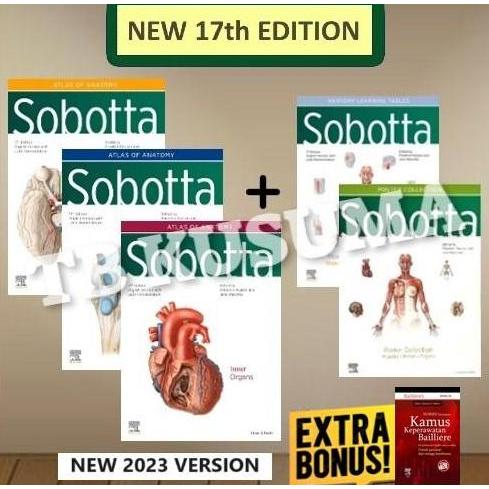 Waiyulimanshop - Original Sobotta English Atlas Of Anatomy 17Ed / Sobotta Inggris 17Th Edition