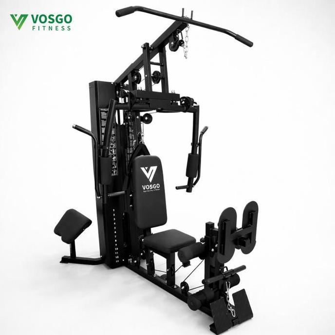 Jimu- Montana Vosgo Alat Fitness Home Gym 1 Sisi Berat 72Kg Dilengkapi Stack Cover Dan Variasi Gerak