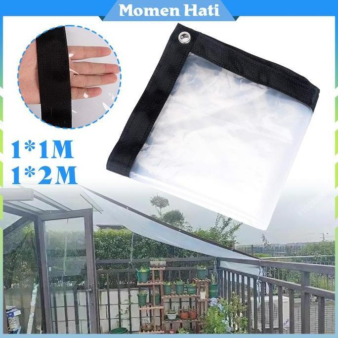 GRANTZY Plastik Terpal Bening Tebal / Tirai Plastik Outdoor Dengan Tali