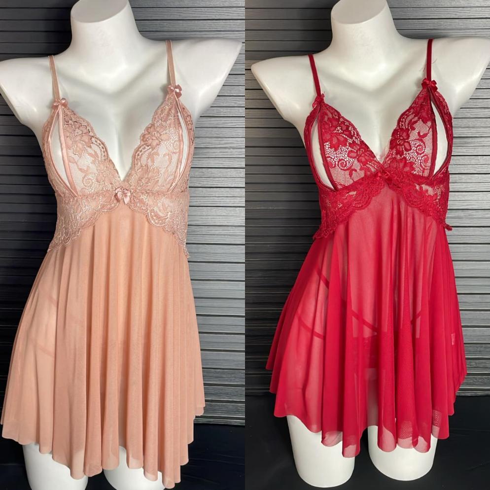 Baju Tidur Wanita Baju Dinas Malam Wanita Bahan Nilon 414 (8825)