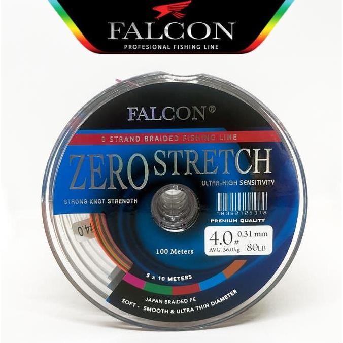 Sakanatsuri- Senar Pe X8 Falcon Zero Stretch Braided Pe Mancing Pancing