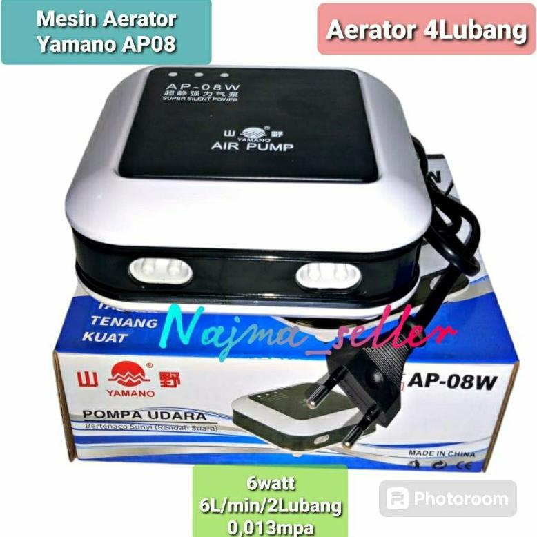 Readyy Stok NAJMASELLER - Mesin aerator 4 lubang. Mesin aerator aquarium 4 Lubang. Listrik