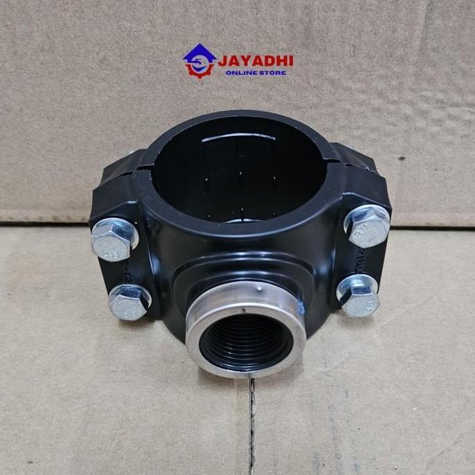 Promo Klem Sadel PE 63 x 1/2" 3/4" 1" Clamp Saddle HDPE / Clamp Sadle 2 x 0,5 0,75 1 inch Diskon