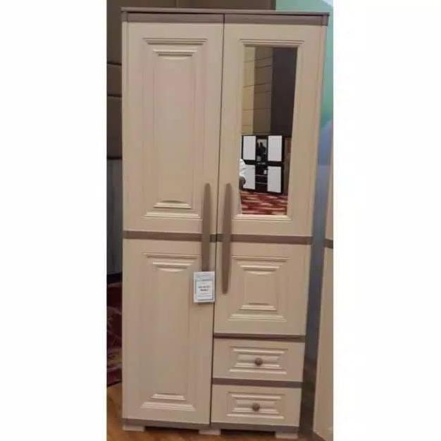 OLYMPLAST MODERN 2 PINTU LEMARI PLASTIK LEMARI KACA