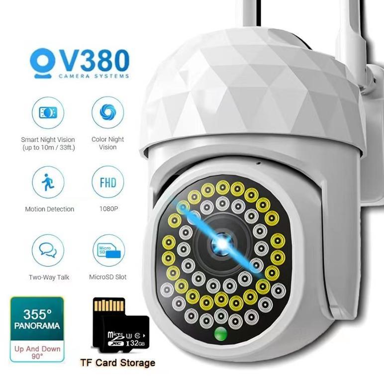 CamKeamanan- Kamera Outdoor CCTV Wifi 1080P Waterproof Camera CCTV PTZ Tanpa Kabel Jarak Jauh Pantau
