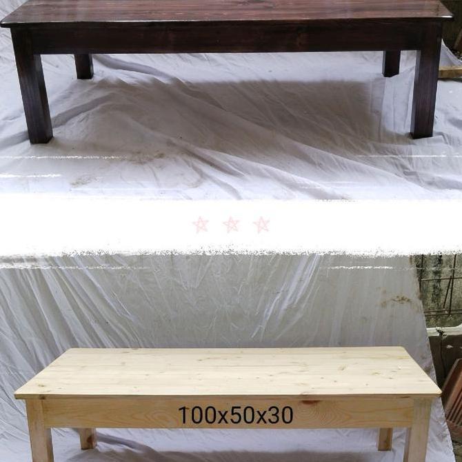 Meja lesehan kayu jati Belanda
