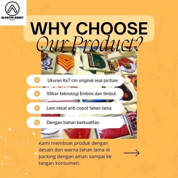 Stiker Plat Motor Legiun Veteran RI Timbul 2 PCS Tahan Air AlFatih Army Motorcycle