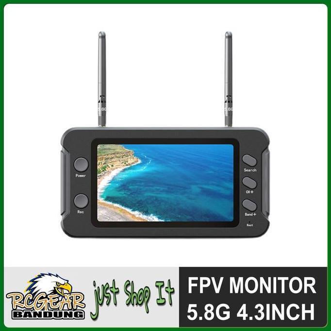 FPV Monitor 5.8G DVR 40CH 4.3 Inch LCD Display 16:9 NTSC PAL