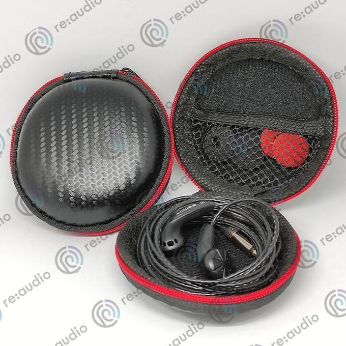 Earphone Vido Recable Black Ashura With Mic Free Case (Earbud Vido