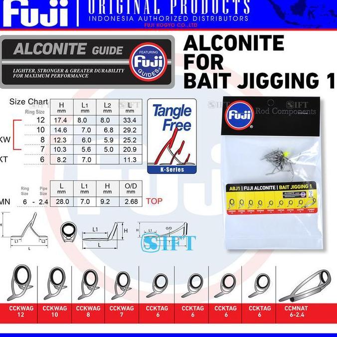1 Set Ring FUJI ALCONITE for Galatama Casting Jigging | BaitJigging