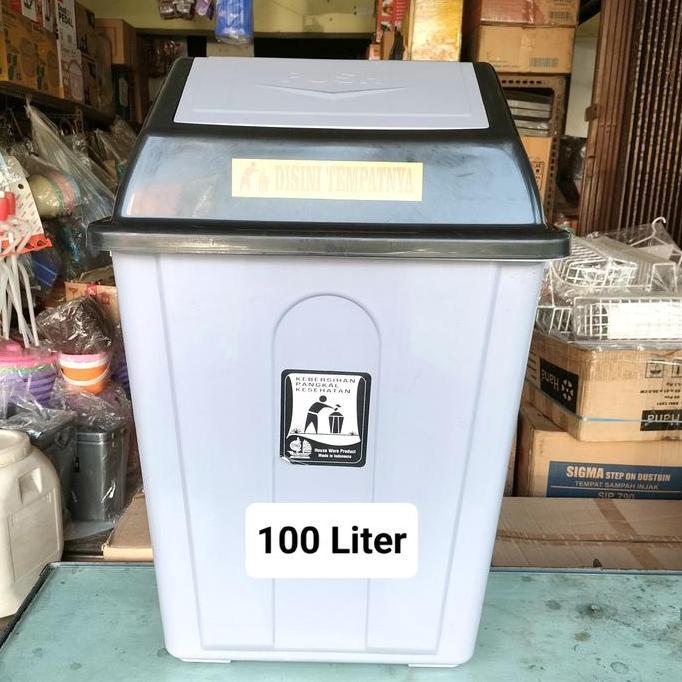 DEAL TERBAIK - TEMPAT SAMPAH BESAR TUTUP 100ltr/TONG SAMPAH JUMBO 100liter/BAK SAMPAH