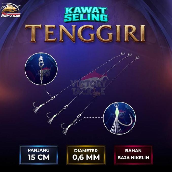 ZEUZ LEADER WIRE ASSIST HOOK ASSIST HOOK KAWAT SELING TENGGIRI PANJANG 15 CM