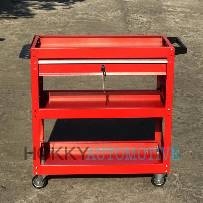SALE - rak penyimpanan tool perbengkelan 3 tingkat + 1 drawer / tool trolley