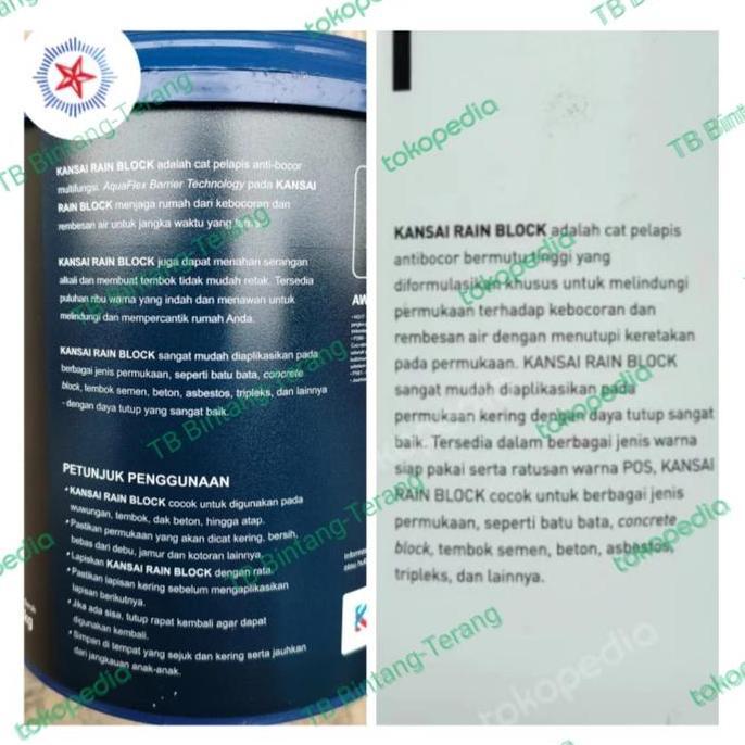 RAIN BLOCK GALON 4 KG CAT PELAPIS ANTI BOCOR WATERPROOF KANSAI PAINT