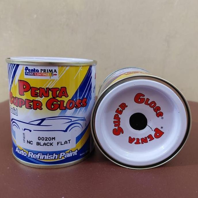 CAT PENTA SUPER GLOSS BLACK FLAT -HITAM DOFF - DUCO OTOMOTIF 200 GRAM
