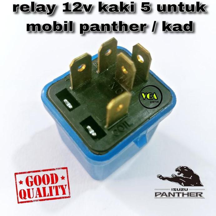 RELAY 12V KAKI 5 ( 5P ) UNTUK MOBIL PANTHER/KAD.