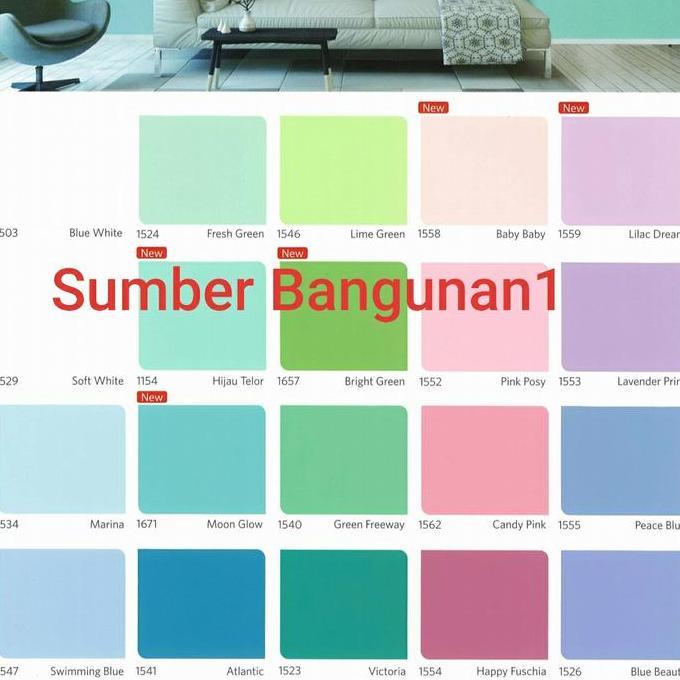 Cat Tembok QLUC Hijau nippon paint dinding rumah 4.5kg