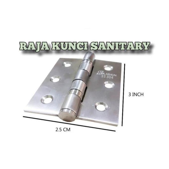 Engsel Soligen 3"2,5"2mm Stainless SUS 304/Engsel Jendela Soligen