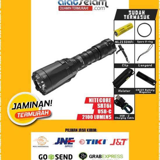 Senter Nitecore SRT6i USB-C - 2100 Lumens / Senter Outdoor Hiking / Senter Outdoor Hiking Camping / 