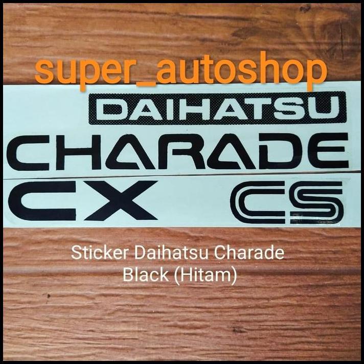 DISKON STICKER BODY DAIHATSU CHARADE CX CS BLACK HITAM 