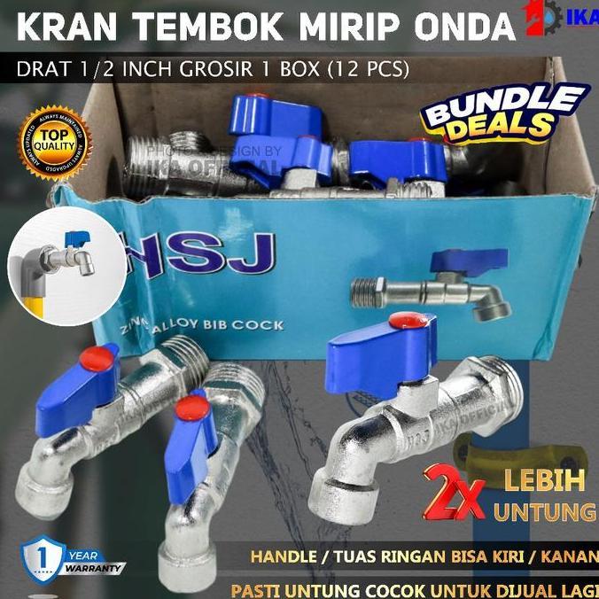 BOVANA GROSIR KRAN BESI MIRIP ONDA BC / Kran Tembok MODEL Onda 1/2" Body Panjang / Keran Air Babet B