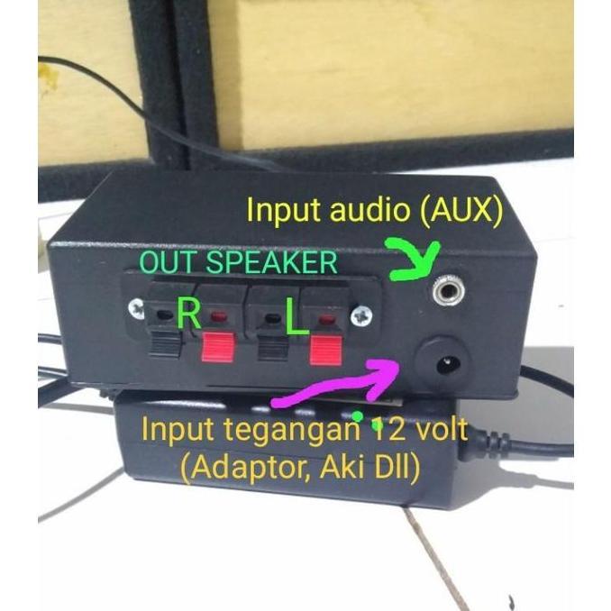 POWER AMPLIFIER MINI 12 VOLT (STEREO 2 CHANNEL)