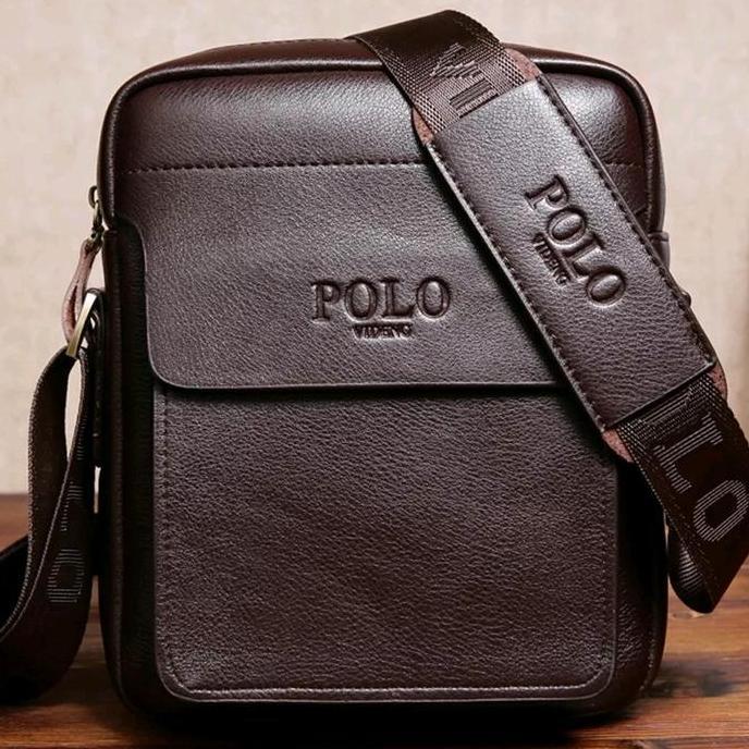 BELI Tas selempang polo kulit pria import ori premium tas slempang polo ori BELI