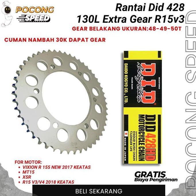 Rantai Motor Bebek DID 428HD Gold 128-140L - Motorcycle