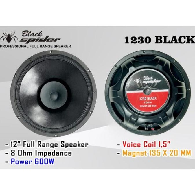SPEAKER FULLRANGE 12 INCH BLACK SPIDER BS 1230 BLACK