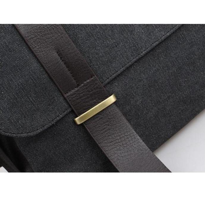 KEKINIAN Tas Selempang Pria Kanvas Kapasitas Besar Korean Style Canvas KEKINIAN