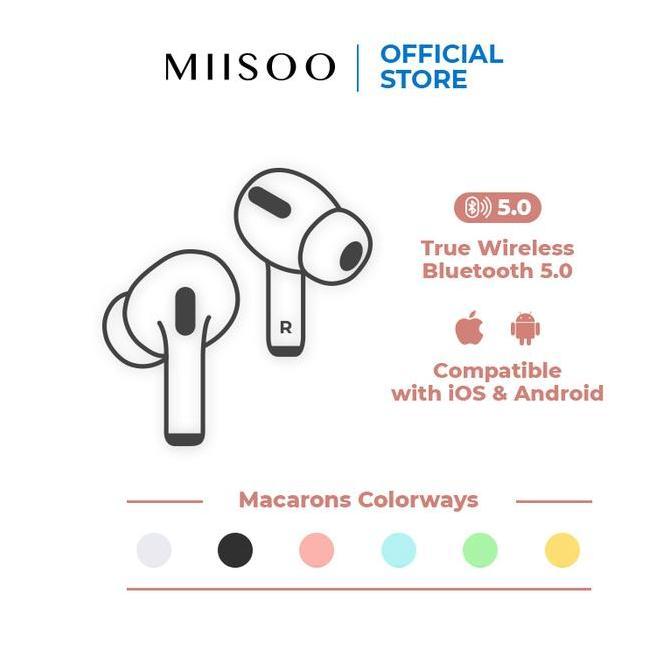 BLOCHEA MIISOO Earphone PRO Macaron TWS Earphone IZIN POSTEL TRUE Wireless