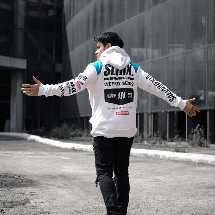 Sweater Hoodie Nascar Weekly Series Hitam Dan Putih Salvio Hexia Switer Hodie Pria Sunmori Premium O