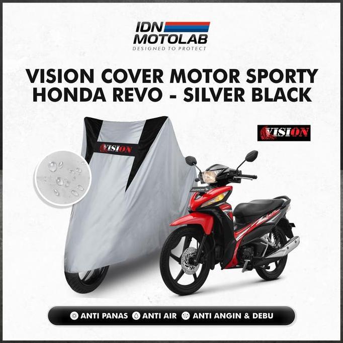 Cover Motor Selimut/Sarung Mantel Revo Vision Silver Hitam
