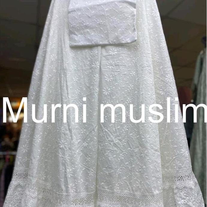 Mukena Dewasa Katun Mukena Katun Paris Premium Mukena Putih Premium