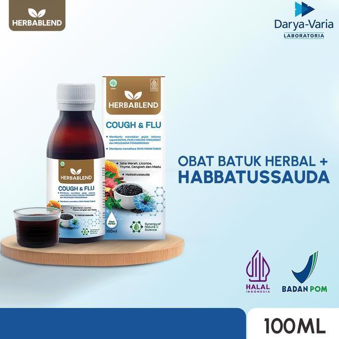Kenk- Herbablend Cough & Flu (1 Botol X 100 Ml) Suplemen Kesehatan Habbatussauda | Obat Batuk Herbal