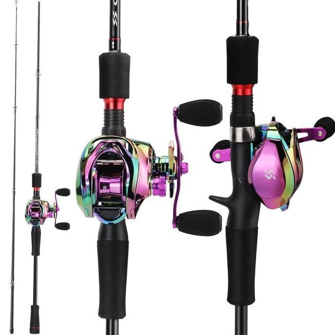 Sougayilang Pancing 1 Set Murah Joran Pancing Set 1.8 M/2.1 M Casting Memancing 2 Bagian Pancing 18 