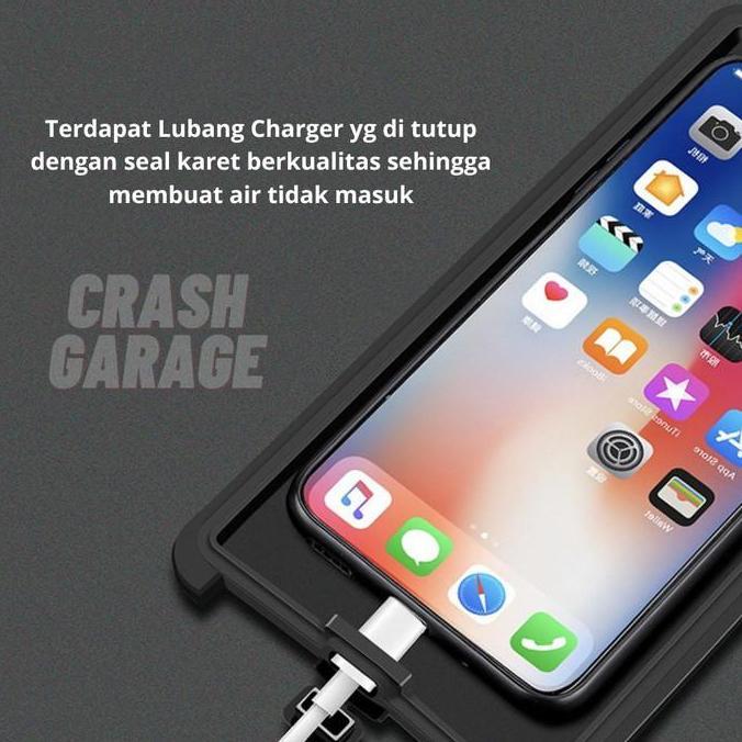 GUB Plus 17 Holder HP Motor Full Besi Waterproof Anti Air Dudukan HP